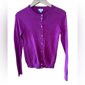 J. Crew Rhinestone Button‎ Down Cotton Cardigan